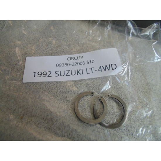 1992 SUZUKI LT-4WD CIRCLIP 09380-22006