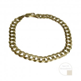 Bracelet cubain pour homme en or jaune 10K...