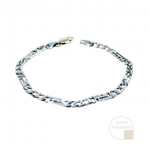 Chaine de cheville en or blanc 10K (1-5674)