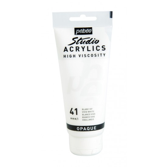 Pébéo, Studio Fine Acryliques 100ml Blanc Vif...