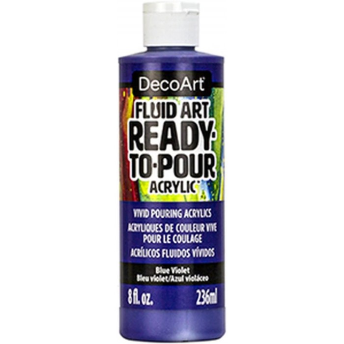 DecoArt Fluid Art Ready-To-Pour-Acrylics 8oz Bleu violet DFA17 DecoArt Fluid Art Ready-To-Pour-Acrylics 8oz Bleu violet DFA17