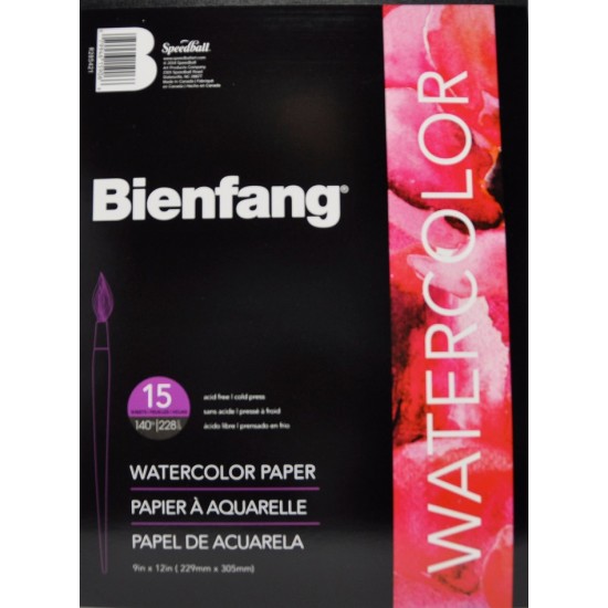 Bienfang, Tablette Papier Aquarelle 140lbs,  9