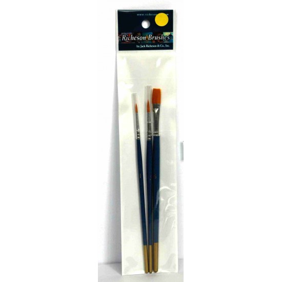 Jack Richeson, Richerson ensemble de 3 pinceaux... Jack Richeson, Richerson ensemble de 3 pinceaux...