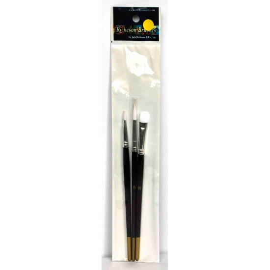 Jack Richeson, Richerson ensemble de 3 pinceaux... Jack Richeson, Richerson ensemble de 3 pinceaux...