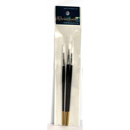 Jack Richeson, Richerson ensemble de 3 pinceaux... Jack Richeson, Richerson ensemble de 3 pinceaux...