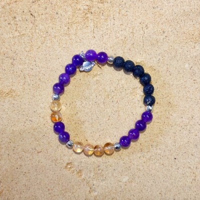Bracelet:  Citrine- Amethyste 