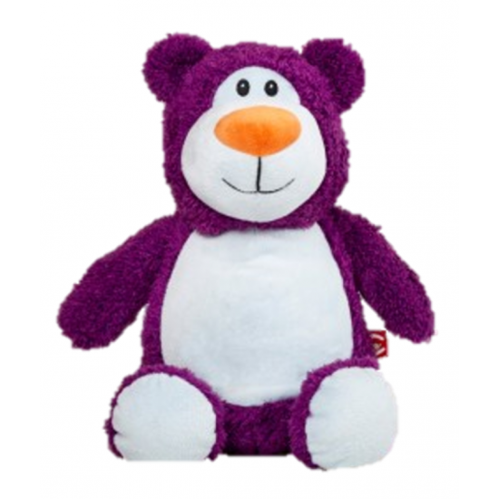 Ourson Violet Cubbies - peluche avec broderie... Ourson Violet Cubbies - peluche avec broderie...