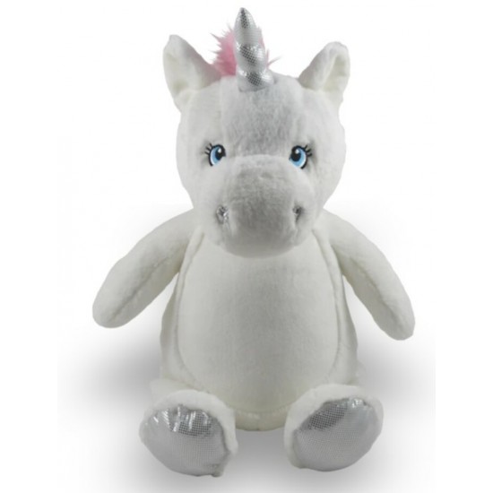 Licorne Blanche L-E peluche avec broderie... Licorne Blanche L-E peluche avec broderie...