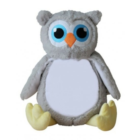 Chouette Grise L-E - - peluche avec broderie...