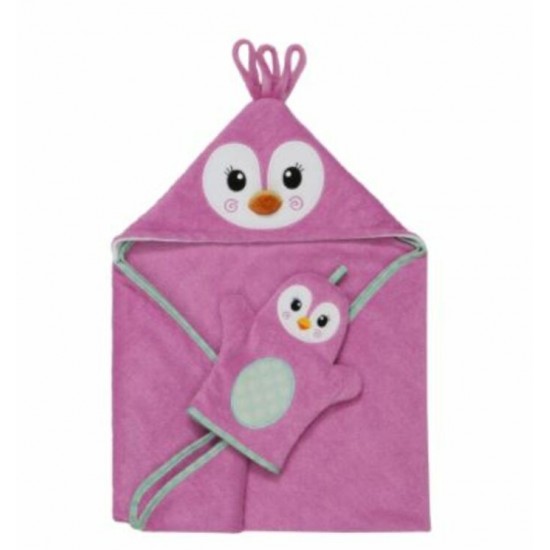 Ensemble bébé serviette et mitaine de bain...