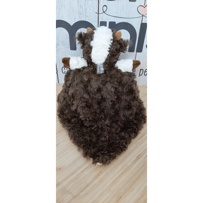 Duo Lyanna la vache , peluche et doudou avec broderie personnalisée Duo Lyanna la vache , peluche et doudou avec broderie personnalisée