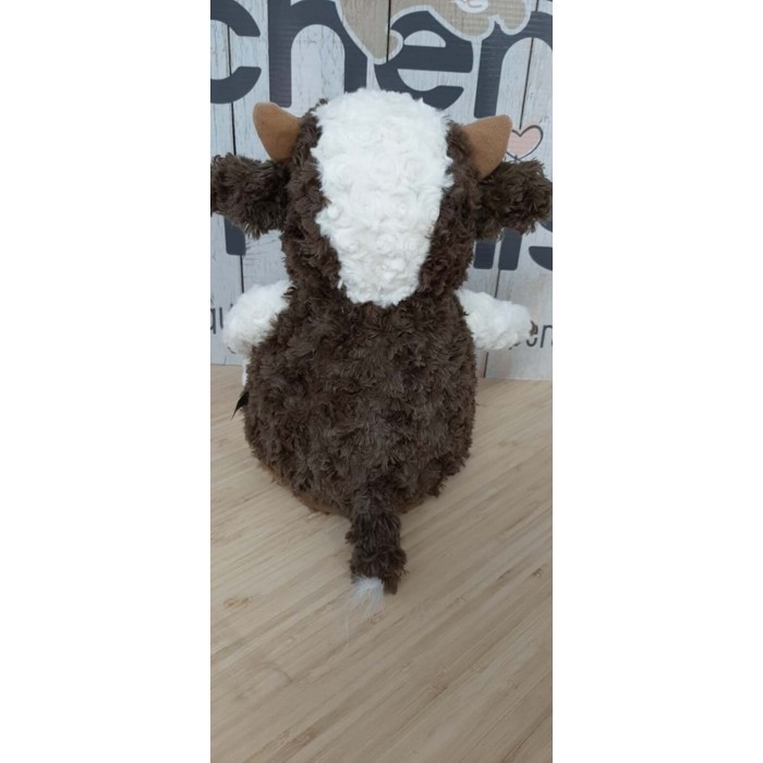 Duo Lyanna la vache , peluche et doudou avec broderie personnalisée Duo Lyanna la vache , peluche et doudou avec broderie personnalisée