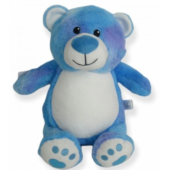 Ourson multi bleu L-E peluche avec broderie... Ourson multi bleu L-E peluche avec broderie...