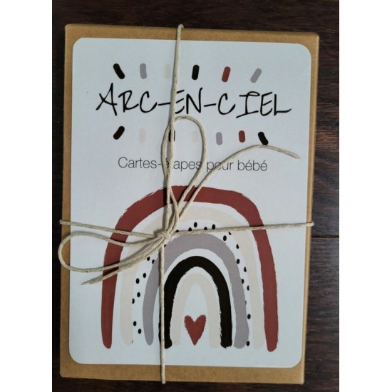 Cartes-étapes pour bébé -  ARC-EN-CIEL