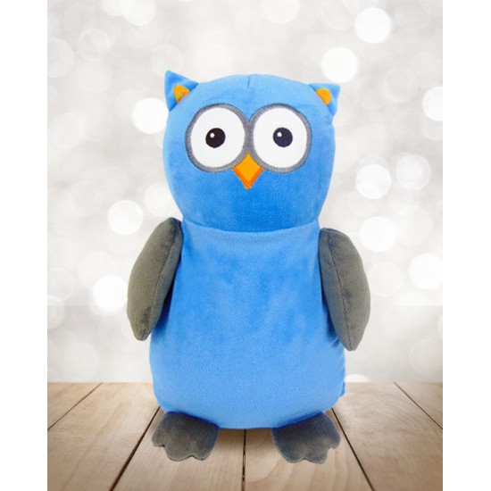 Hibou Bleu Gris Cubbies - peluche avec broderie... Hibou Bleu Gris Cubbies - peluche avec broderie...