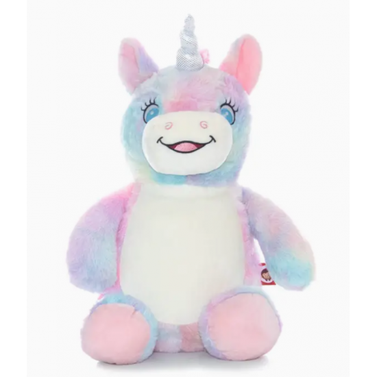 Licorne multi rose - peluche avec broderie... Licorne multi rose - peluche avec broderie...