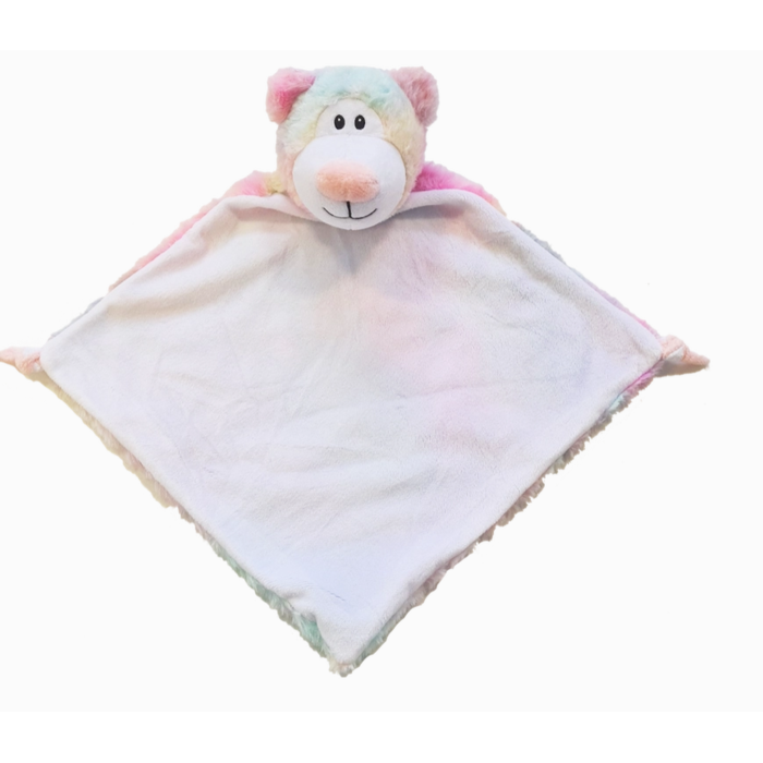 Duo ourson pastel cubbies , peluche et doudou avec broderie personnalisée Duo ourson pastel cubbies , peluche et doudou avec broderie personnalisée