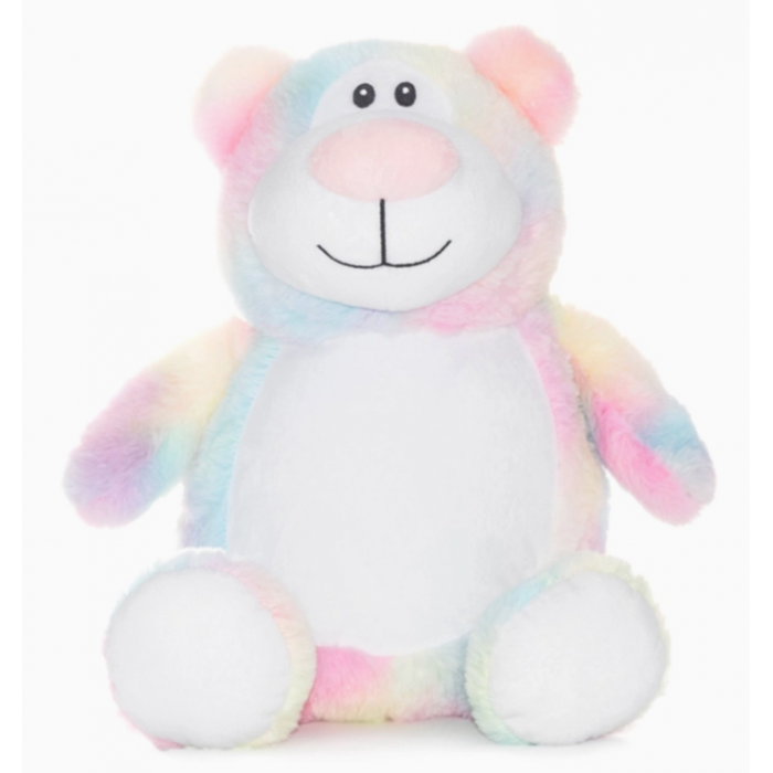 Duo ourson pastel cubbies , peluche et doudou avec broderie personnalisée Duo ourson pastel cubbies , peluche et doudou avec broderie personnalisée