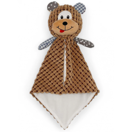 Petite Doudou ourson sensoriel bleu L-E 
