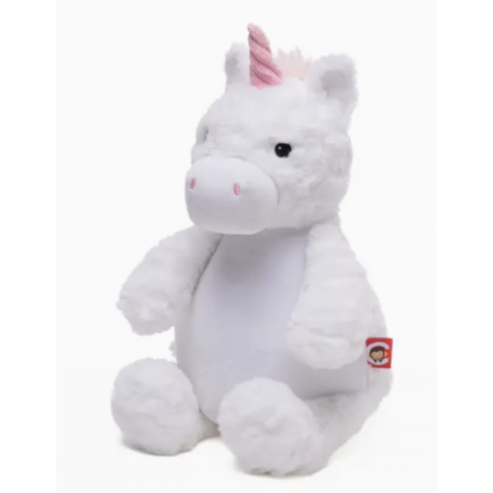 Duo licorne blanche fluffly cubbies , peluche et doudou avec broderie personnalisée Duo licorne blanche fluffly cubbies , peluche et doudou avec broderie personnalisée