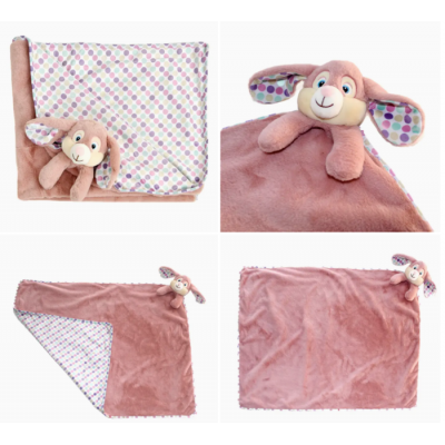 Grande doudou Lapin Polka Cubbies - 3 choix de couleurs