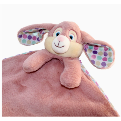 Grande doudou Lapin Polka Cubbies - 3 choix de couleurs