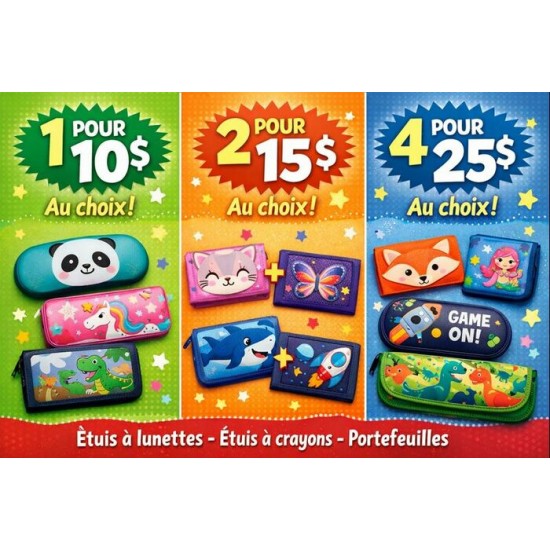 10-15-25 : ETUI LUNETTES  - PORTEFEUILLES - ÉTUIS...
