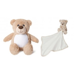 Duo : petit ourson brun pâle avec sa...