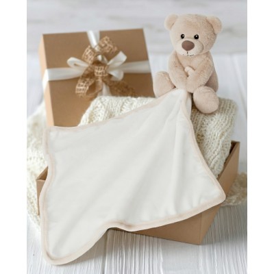 Duo : petit ourson brun pâle avec sa doudou-peluche -Tummi 
