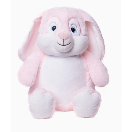 Nouveau Lapin rose - peluche avec broderie...