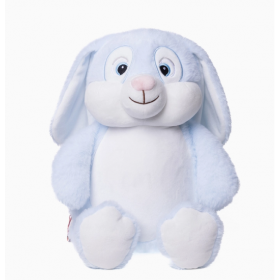 Nouveau Lapin bleu- peluche avec broderie...