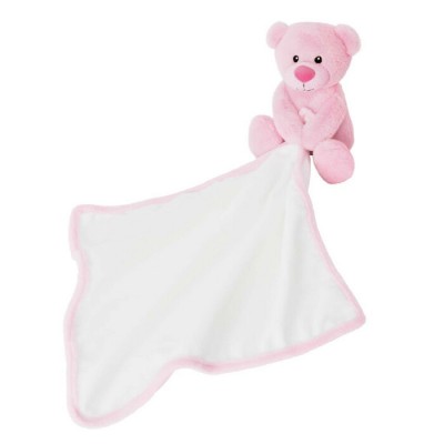 Duo : petit ourson rose avec sa doudou-peluche -Tummi 