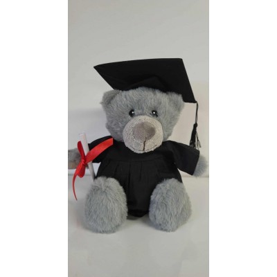 Duo : petit ourson gris avec sa doudou-peluche -Tummi 