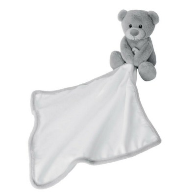 Duo : petit ourson gris avec sa doudou-peluche -Tummi 