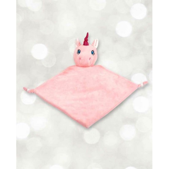 Petite Doudou Licorne Rose avec broderie du prénom
