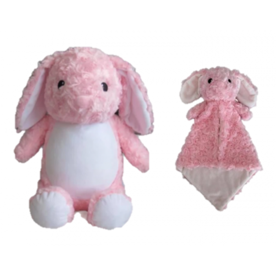 Duo Lapin Rose (nouveau) L-E , peluche et doudou...