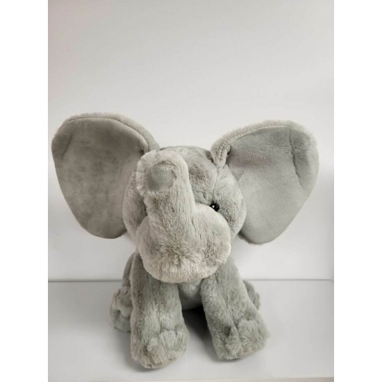Éléphant Gris L-E - peluche avec broderie... Éléphant Gris L-E - peluche avec broderie...