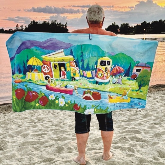  Se la couler douce - Serviette de plage en microfibre