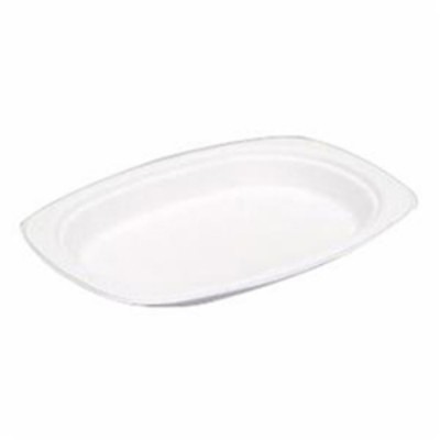 ASSIETTE OVALE EN BAGASSE 7.5po.X10po. / 500 un.