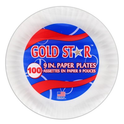  ASSIETTES EN PAPIER 9PO. NON PLASTIFIÉ BLANC /...