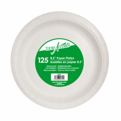  ASSIETTES EN PAPIER 8.5PO. ANTIABSORBANTES /...
