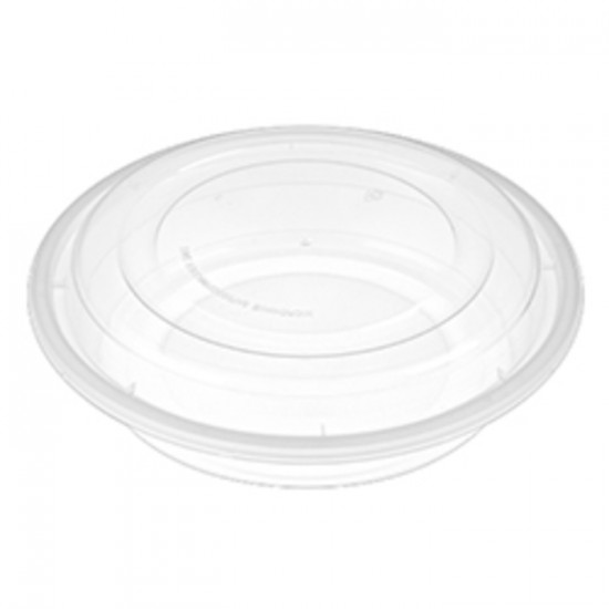 COMBO CONTENANT ROND COUVERCLE DÔME CLAIR 7po. 24OZ  /  150un