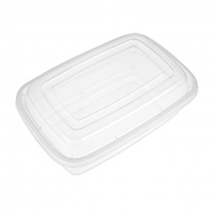 COMBO CONTENANT RECTANGULAIRE COUVERCLE CLAIR 32OZ...