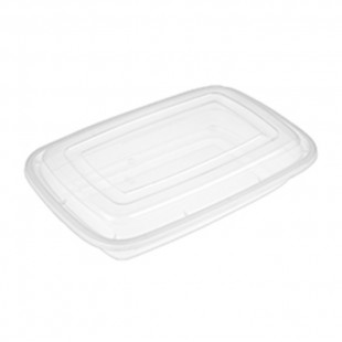 COMBO CONTENANT RECTANGULAIRE COUVERCLE CLAIR 38OZ...