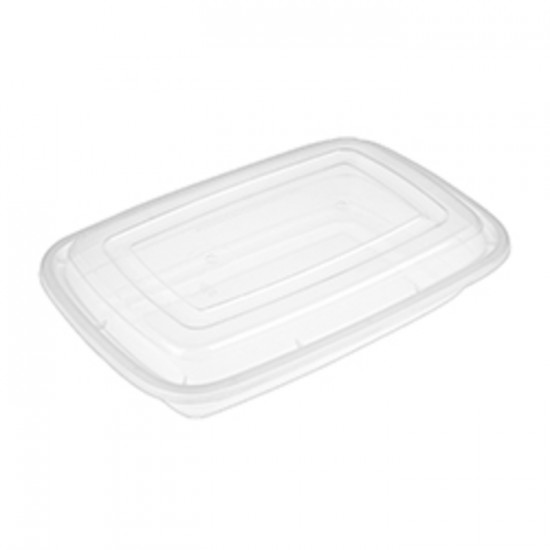 COMBO CONTENANT RECTANGULAIRE COUVERCLE CLAIR 38OZ  /  150un