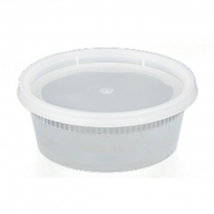 COMBO CONTENANT DELI AVEC COUVERCLE CLAIR 8OZ  / ...