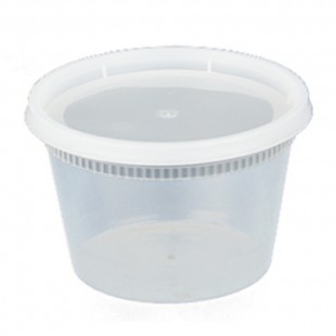COMBO CONTENANT DELI AVEC COUVERCLE CLAIR 12OZ  / ...