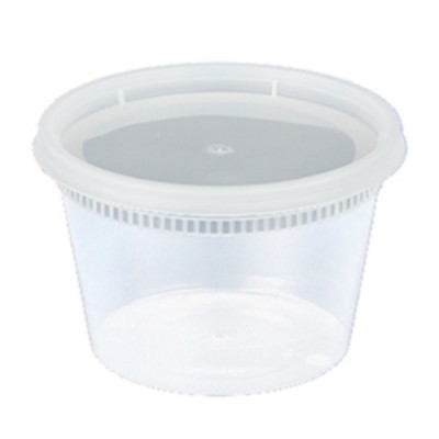 COMBO CONTENANT DELI AVEC COUVERCLE CLAIR 16OZ  / ...