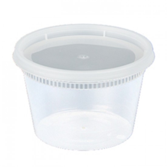 COMBO CONTENANT DELI AVEC COUVERCLE CLAIR 16OZ  /  240un