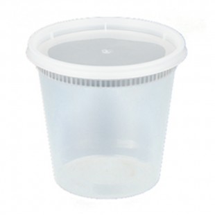 COMBO CONTENANT DELI AVEC COUVERCLE CLAIR 24OZ  / ...